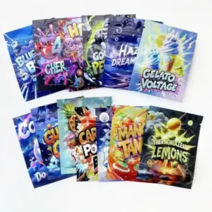 1g Stash Mylar Bags Assorted Designs - 100 Count Bundle